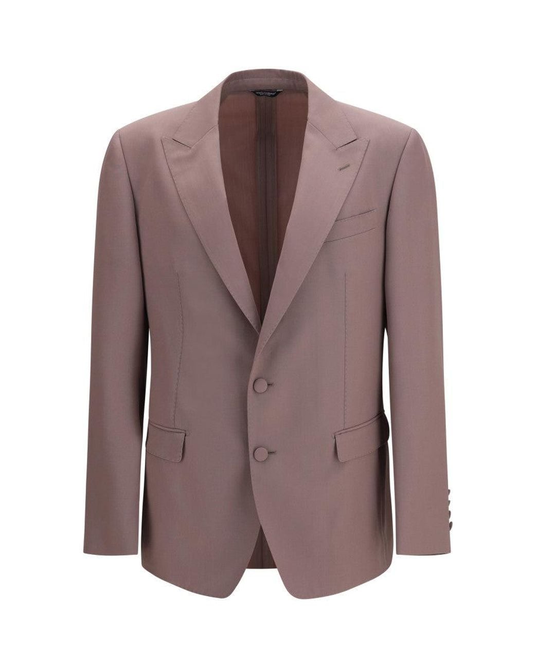 Dolce & Gabbana Brown Peaked Lapel Blazer for men