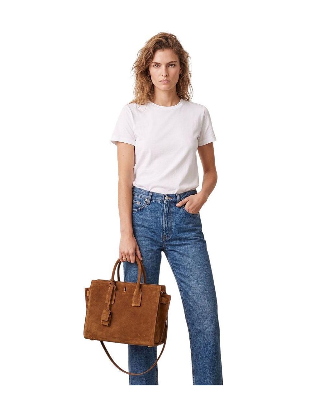 Saint Laurent Brown Sac De Jour Small Satchel