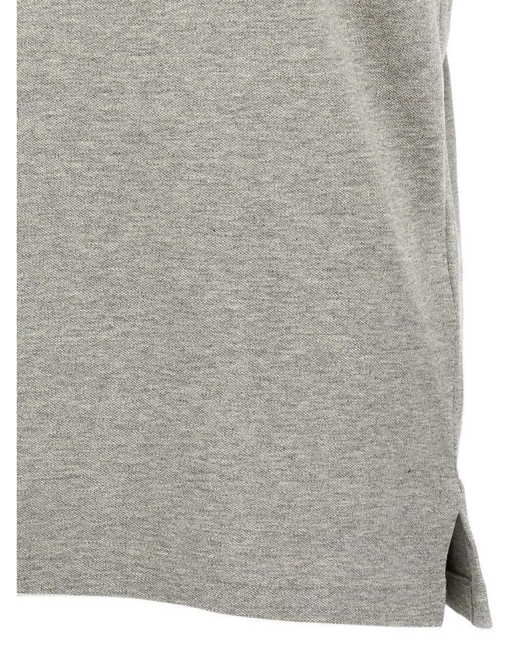 Polo Ralph Lauren Gray Logo Embroidery Polo Shirt for men