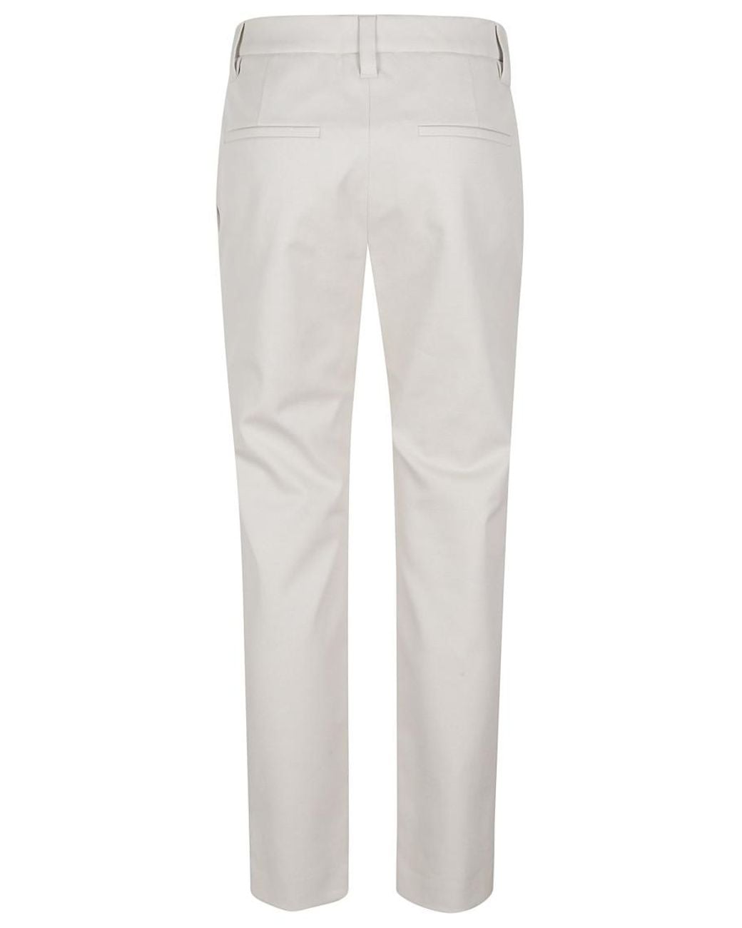 Brunello Cucinelli Gray Slim Flat Front Pant