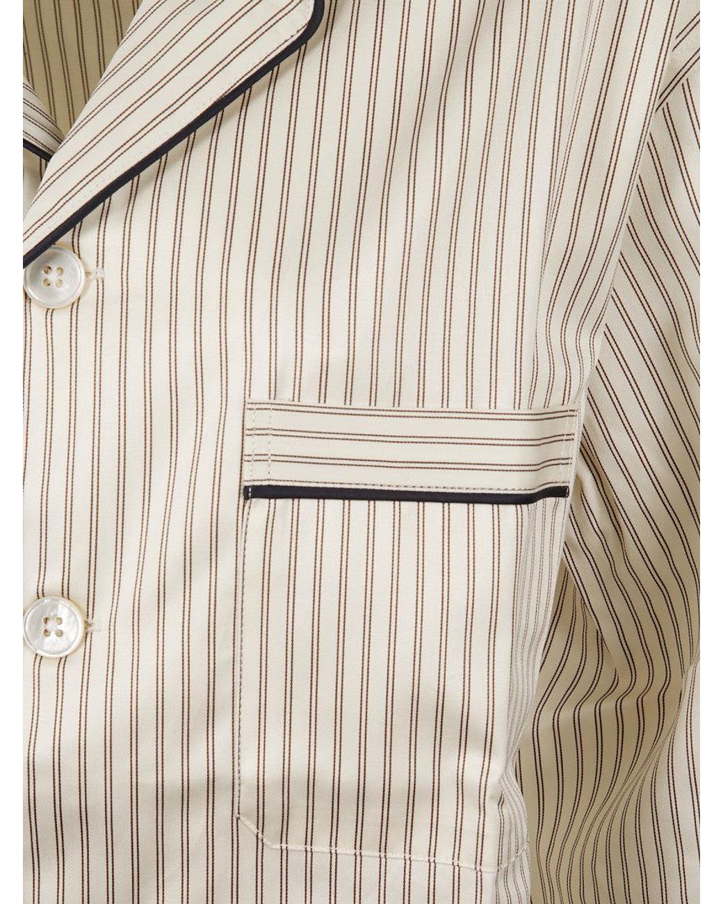 Tekla Natural Regular Stripes Shirt