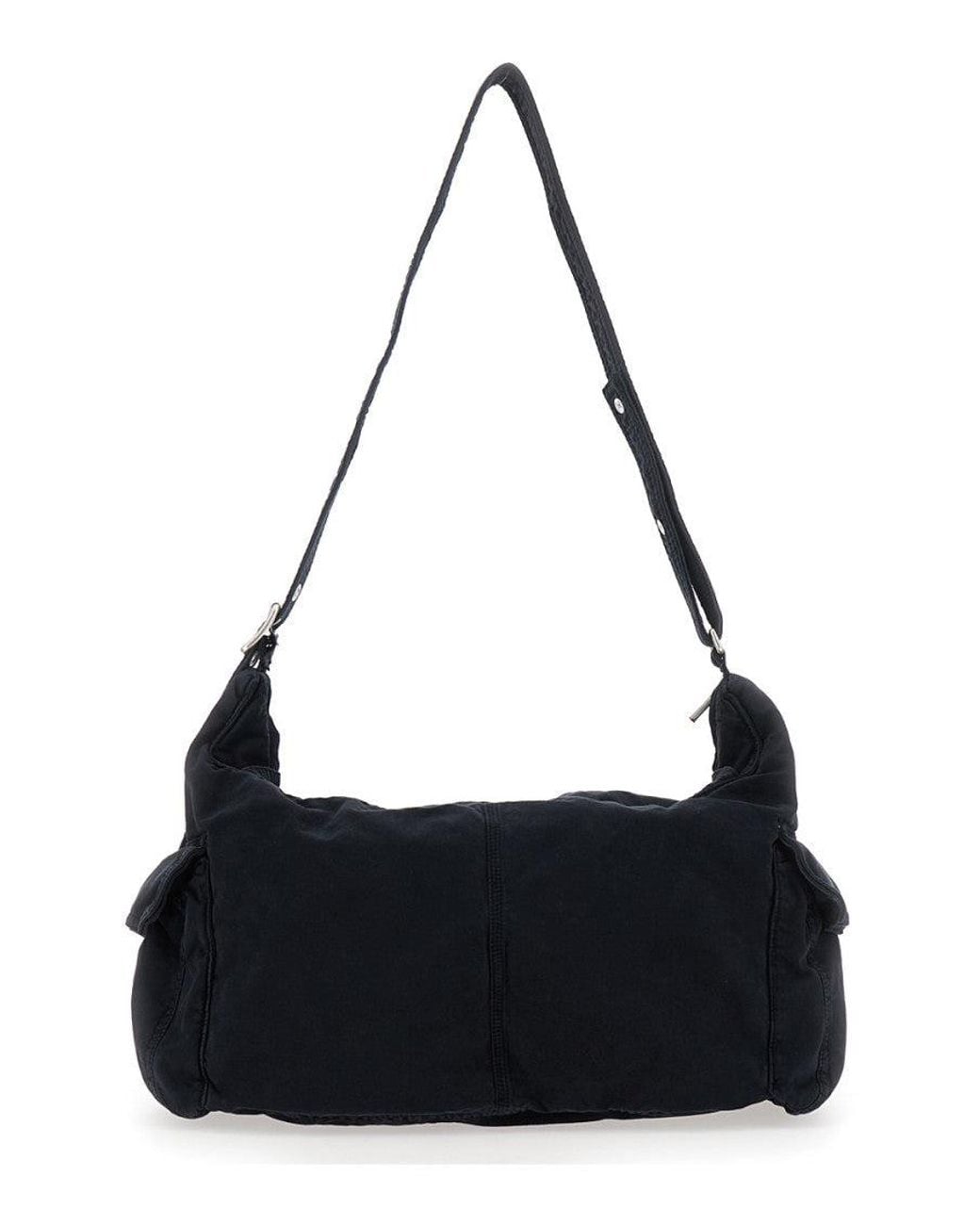 ERL Black Twill Cargo Crossbody Bag for men