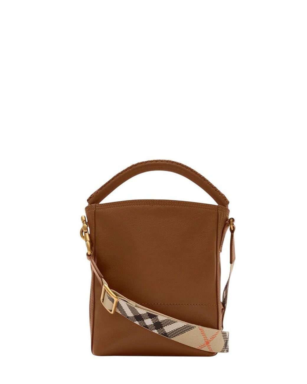 Burberry Brown B Clip Mini Bucket Bag