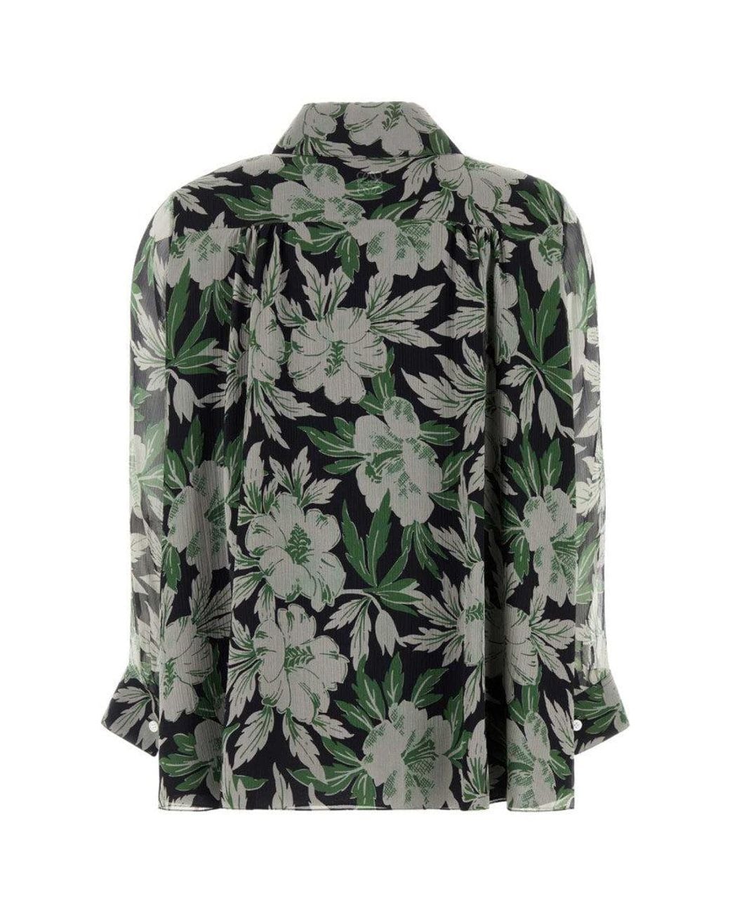 Loewe Green Printed Silk Shirt