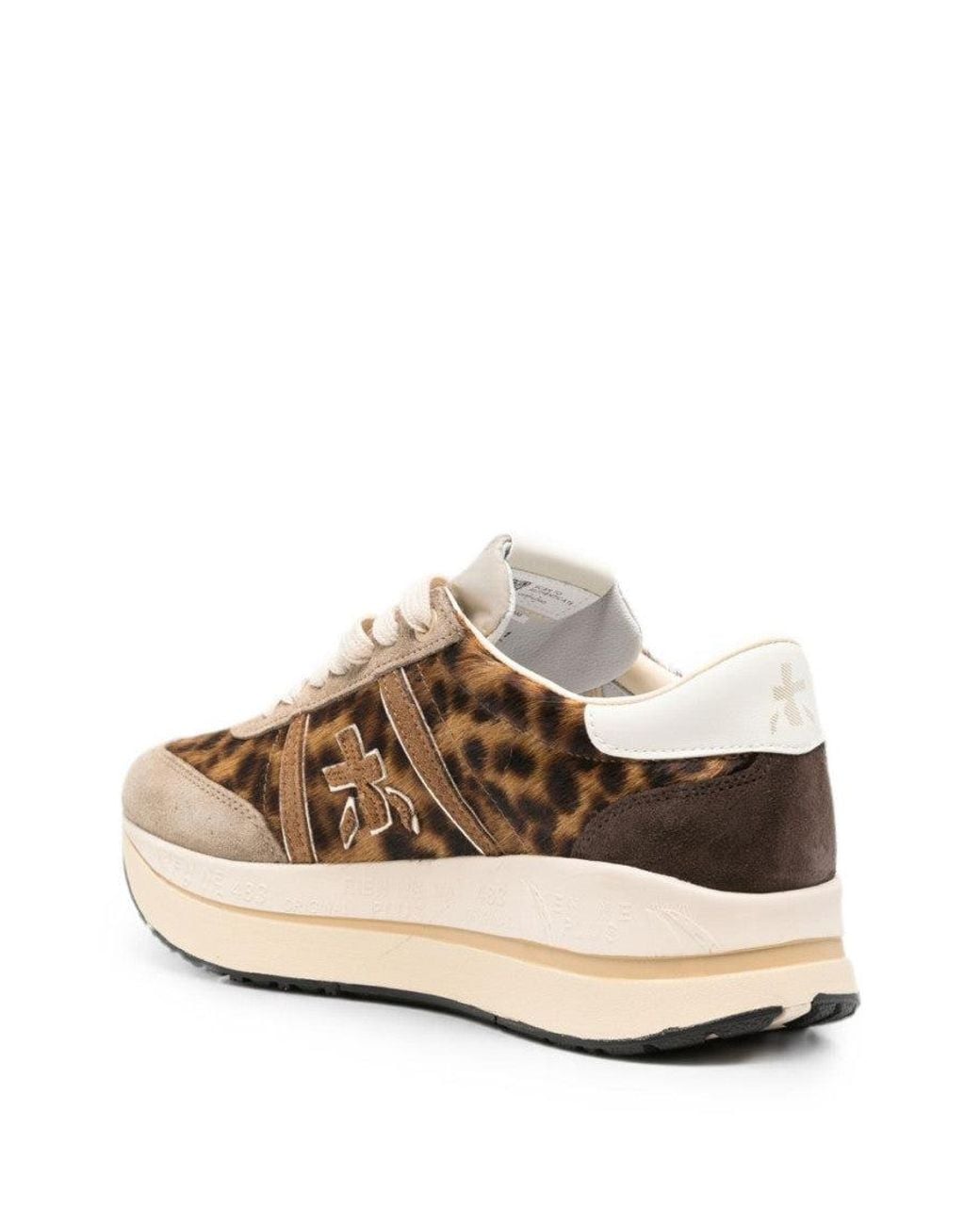 Premiata White Print Color Block Sneakers