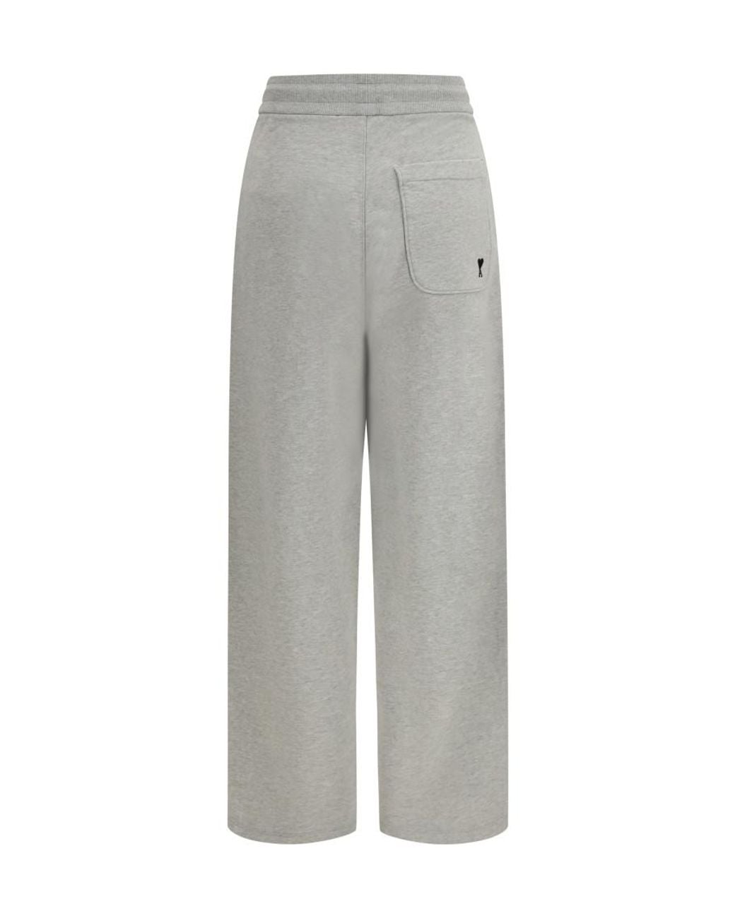 AMI Gray Regular Drawstring Pants