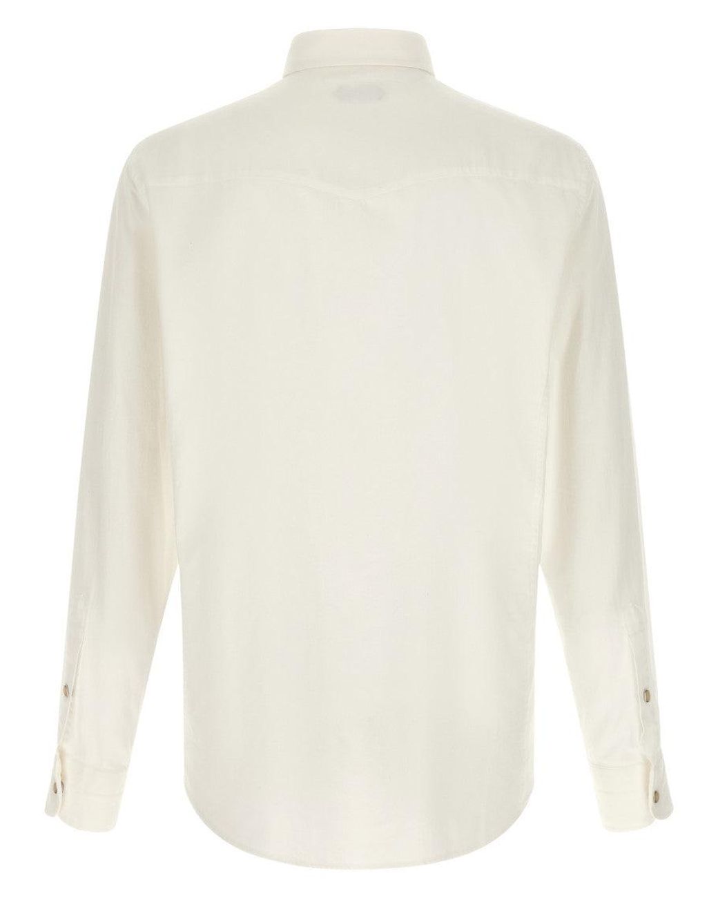 Tom Ford White Western-Style Cotton Shirt for men