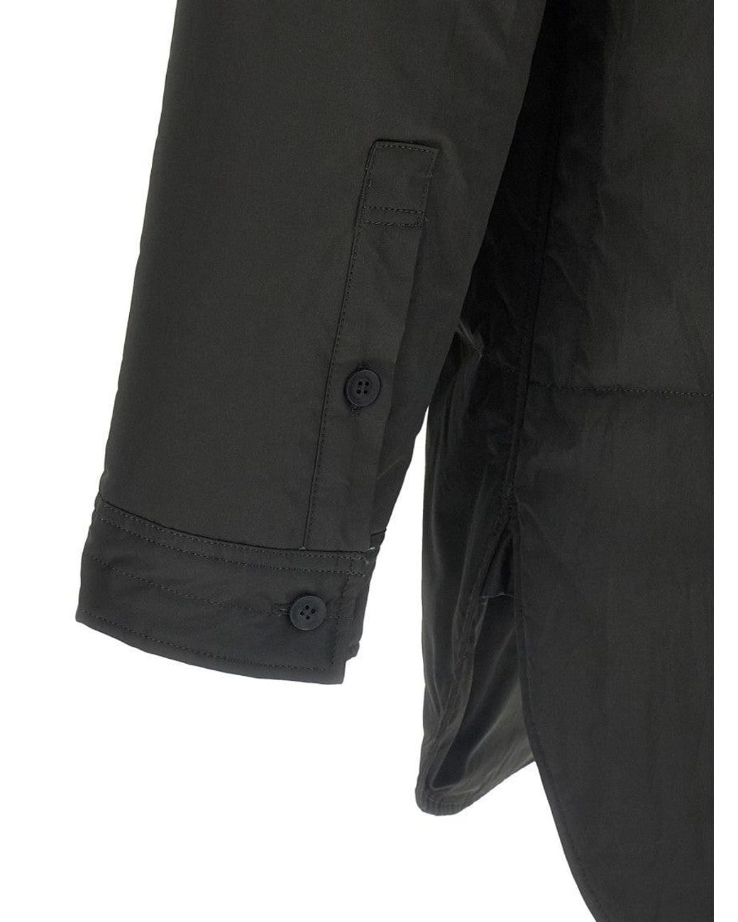 Yohji Yamamoto Black Padded Overshirt for men