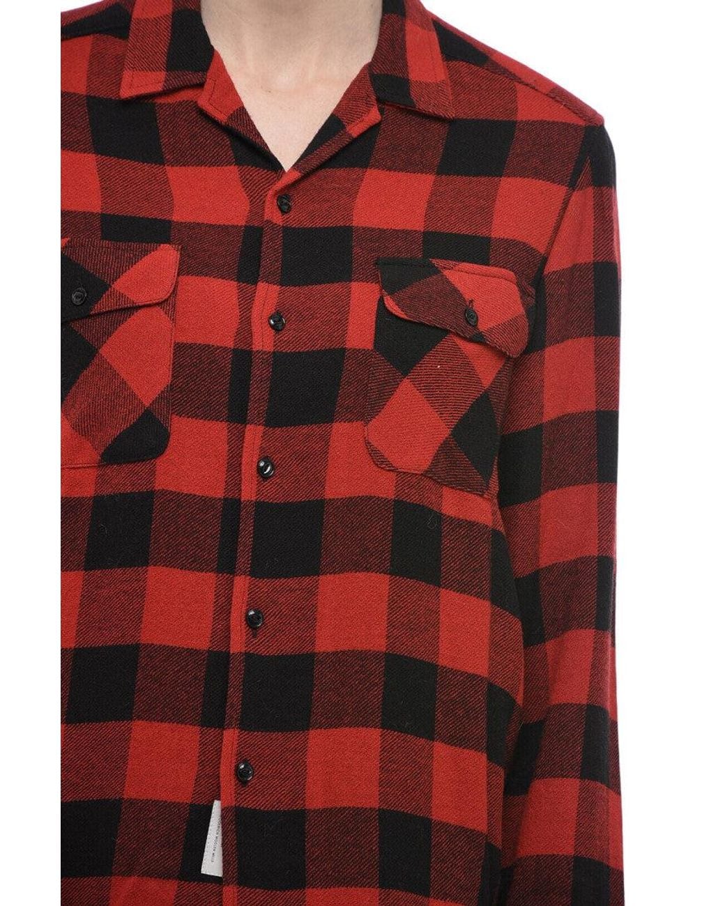 Woolrich Red Relaxed Checks Shirt