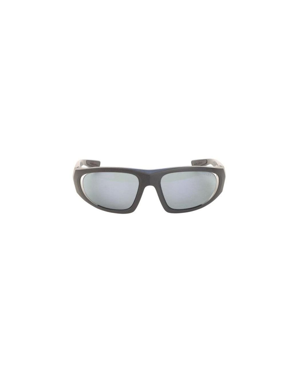 Prada White Wraparound Sunglasses for men