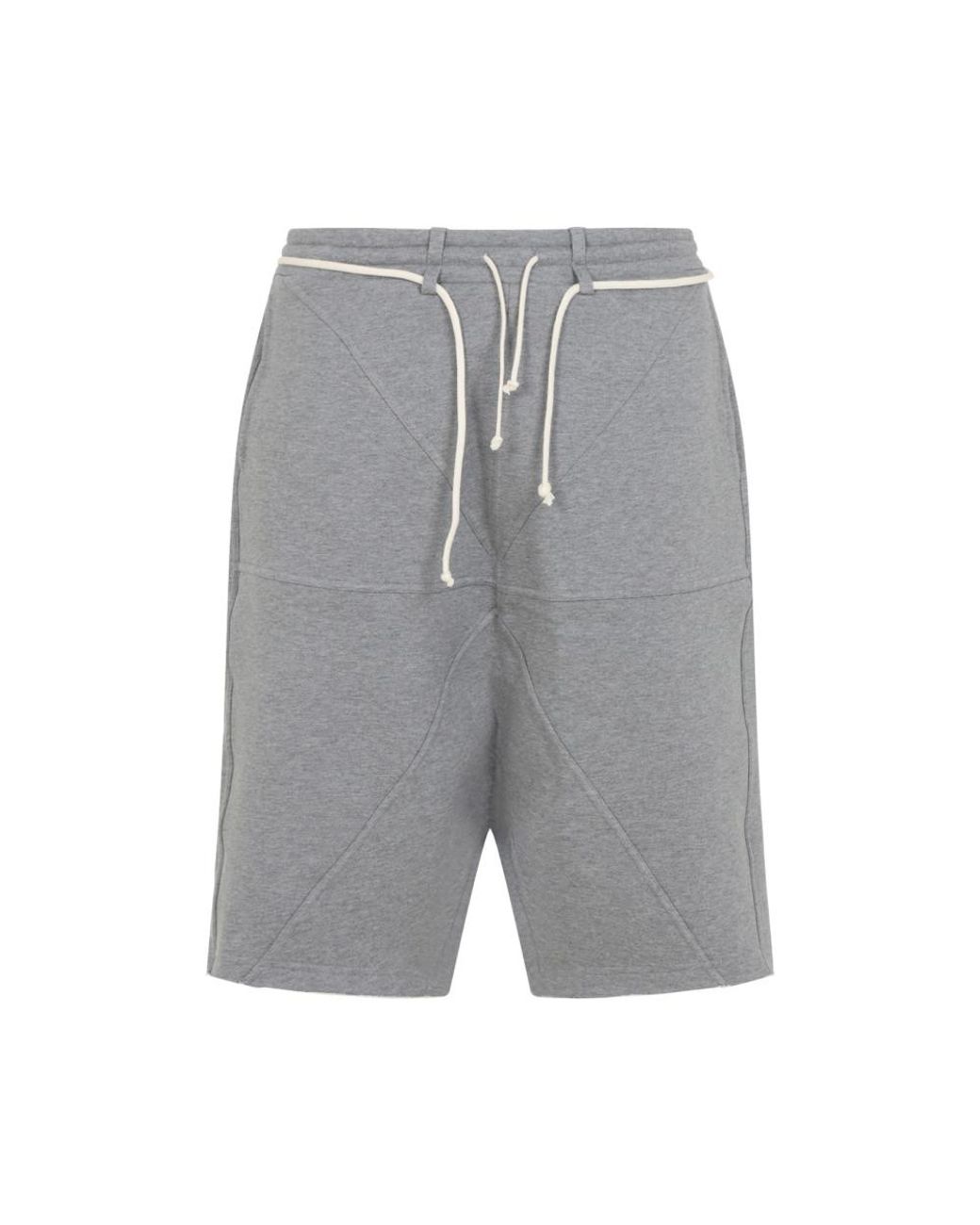 Mordecai Gray Solid Drawstring Shorts for men