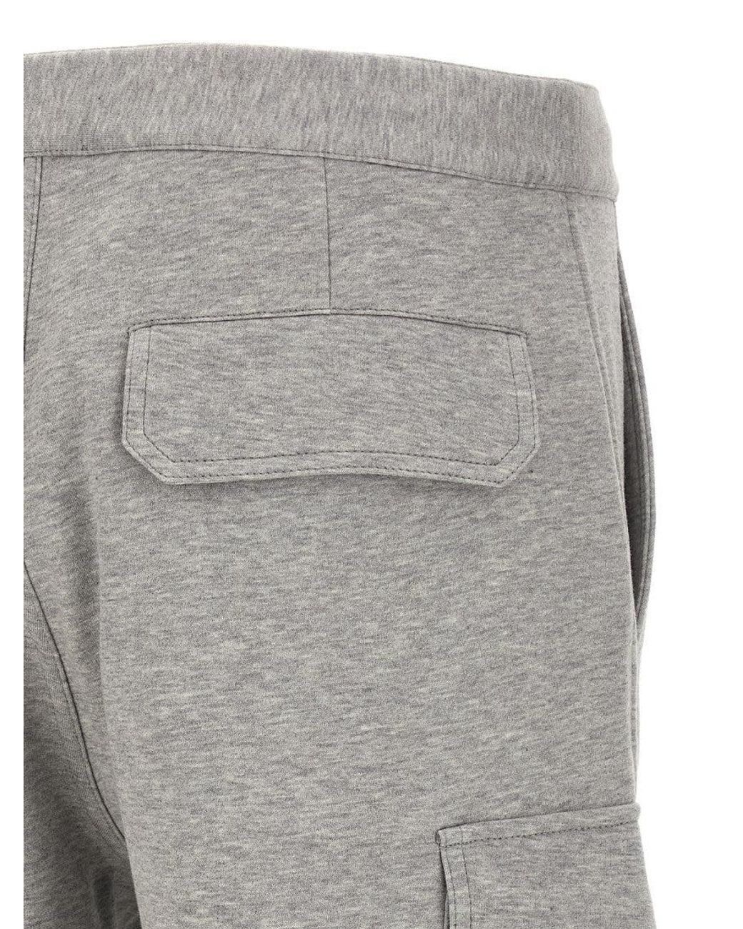 Brunello Cucinelli Gray Cargo Bermuda Shorts for men