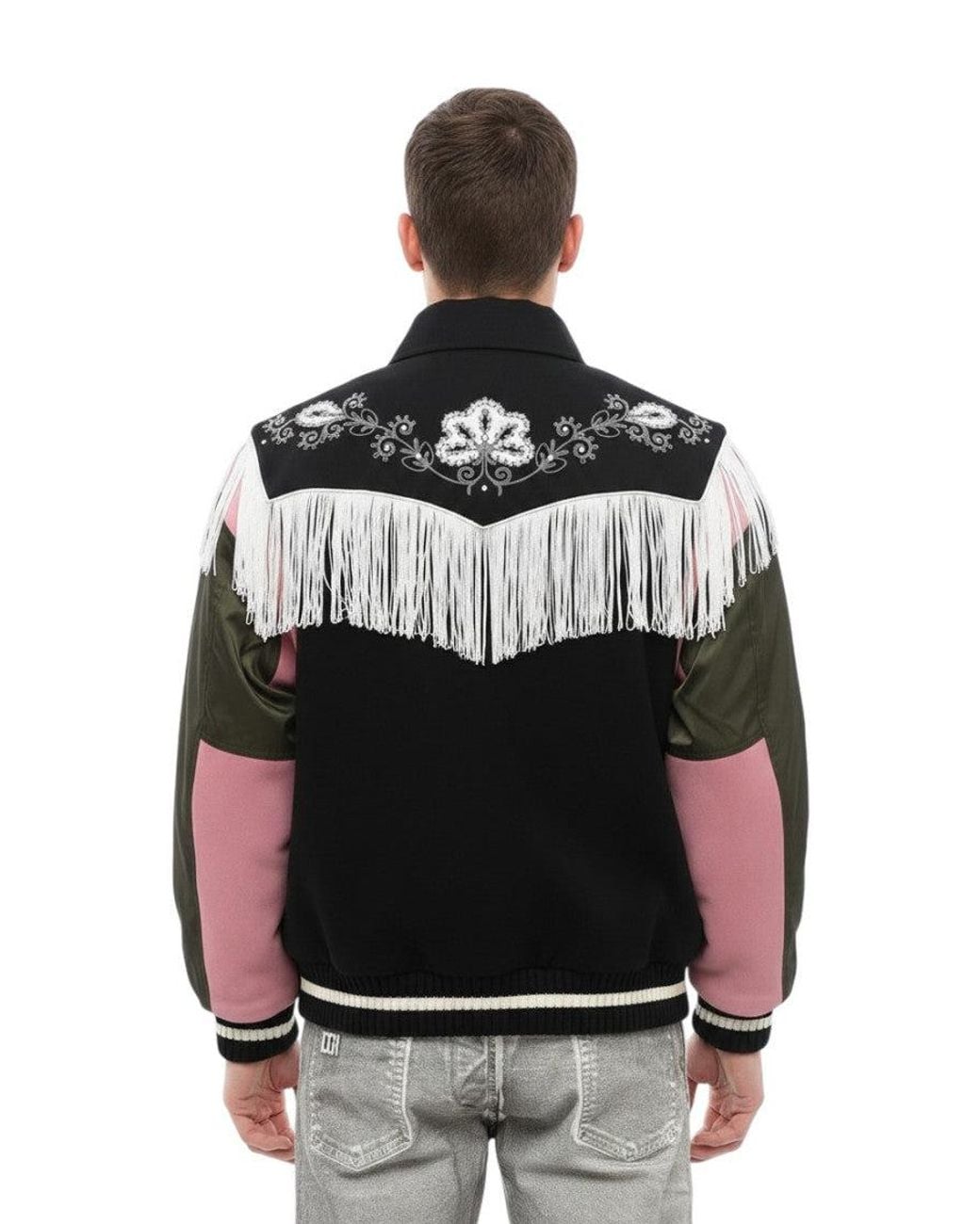 DSquared² Black Shirt Collar Varsity Jacket for men