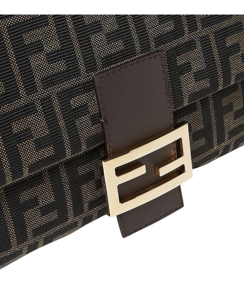 Fendi Black Logo Medium Shoulder Bag