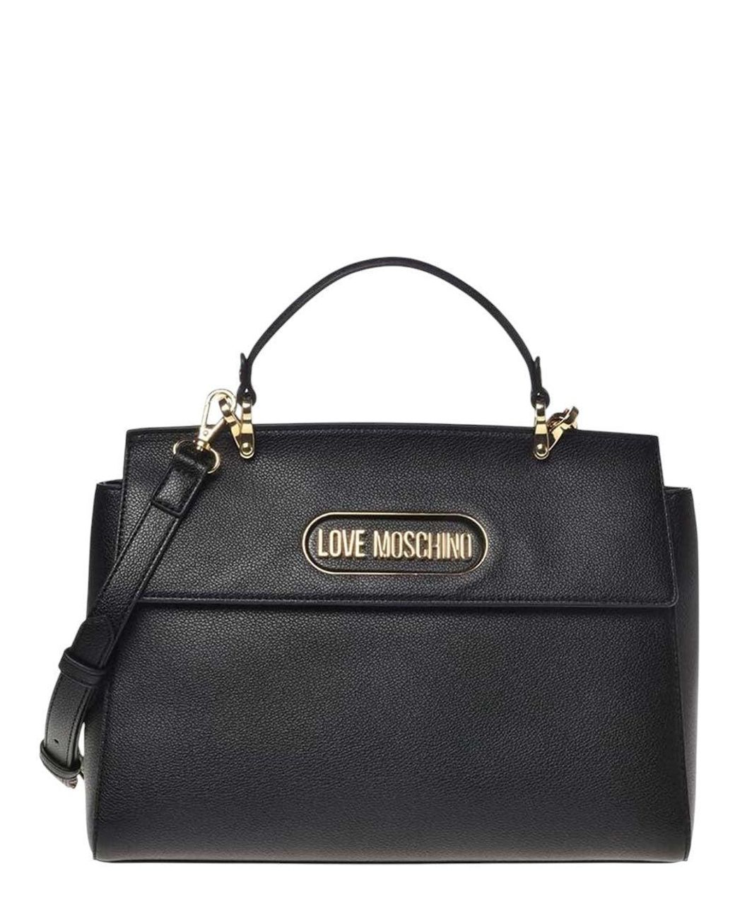 Love Moschino Black Logo Medium Satchel