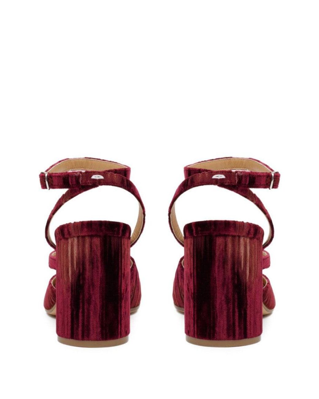 Maison Margiela Red Ankle Strap Pumps