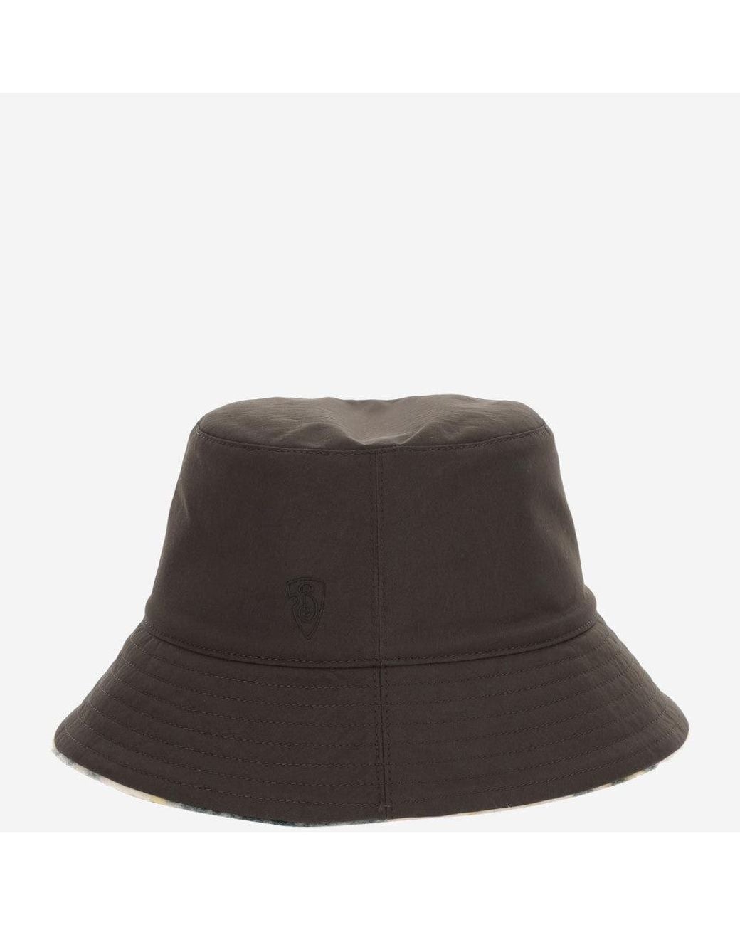 Burberry Brown Reversible Fleece Check Bucket Hat