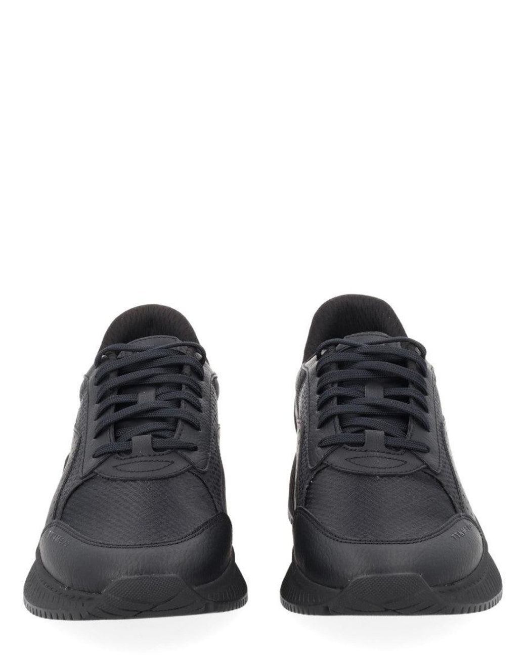 Boss Black Lace-Up Sneakers for men