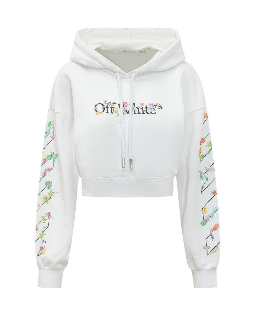 Off-White c/o Virgil Abloh White Floral Hood Sweatshirt