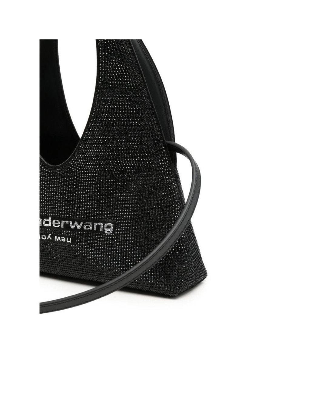 Alexander Wang Black Pike Crystal Mini Hobo