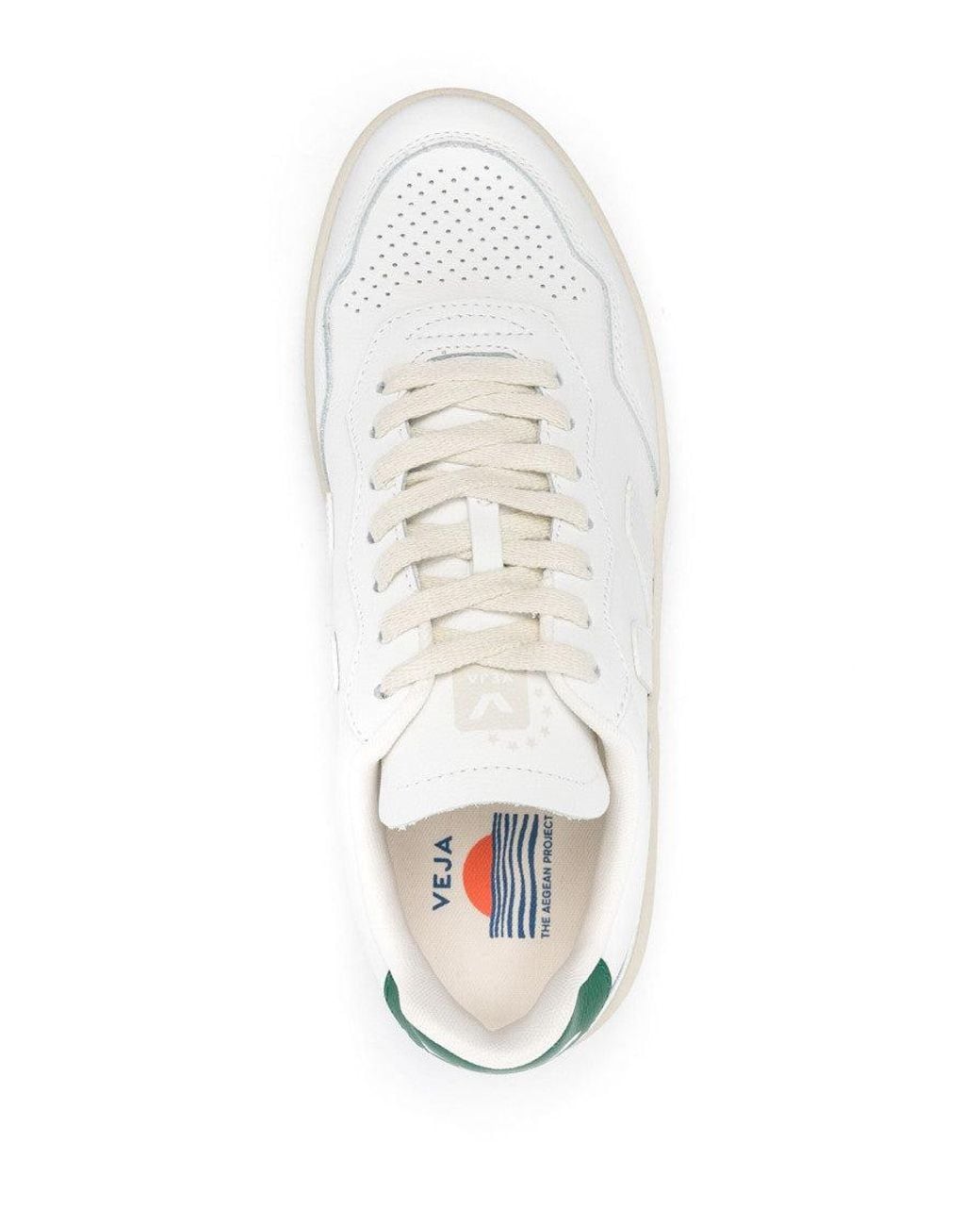 Veja White Lace Up Sneakers