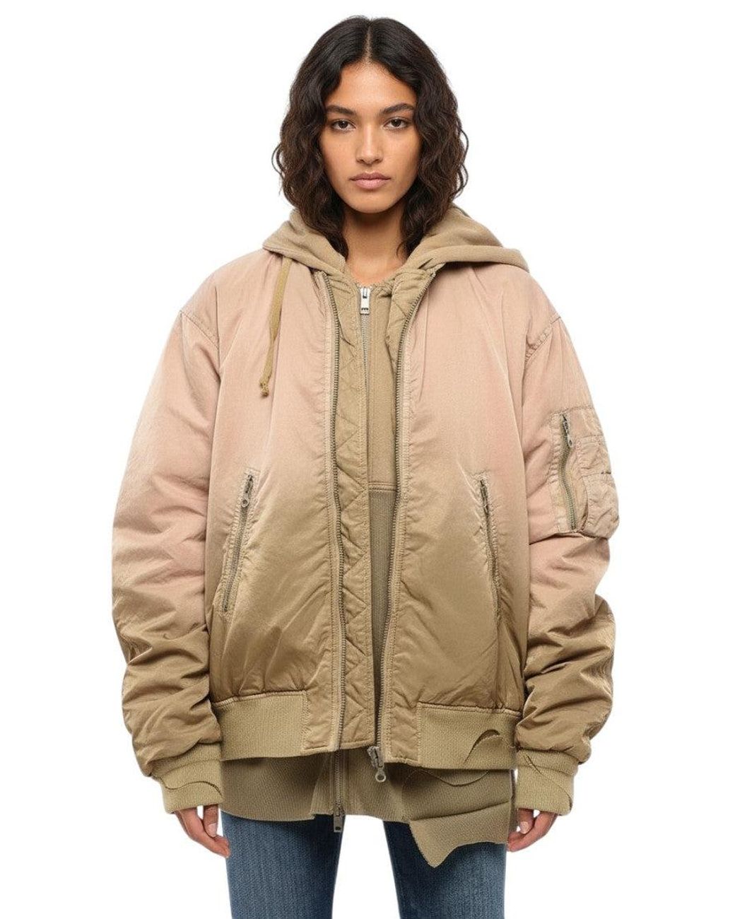 DIESEL Natural Dark Ombre Hood Jacket