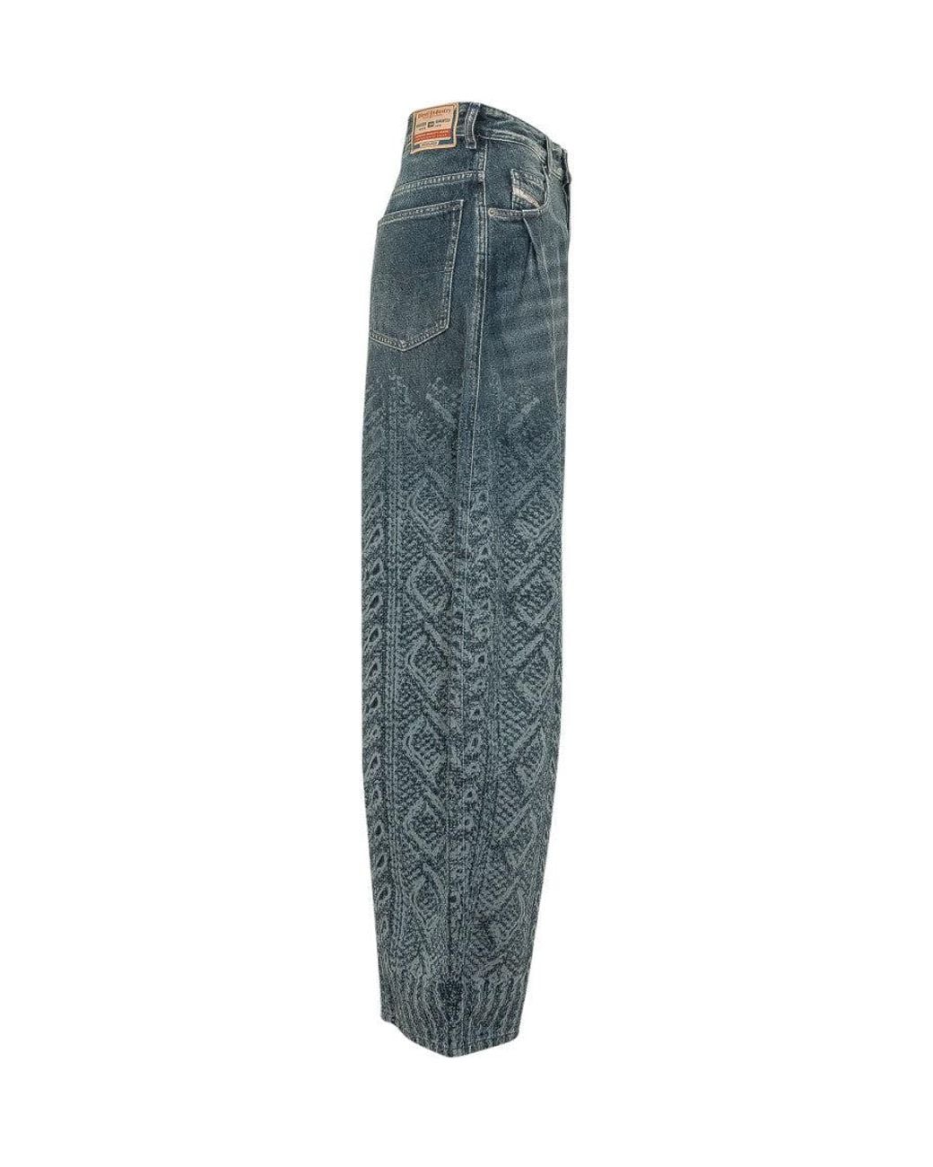 DIESEL Blue Relaxed High Rise Jeans