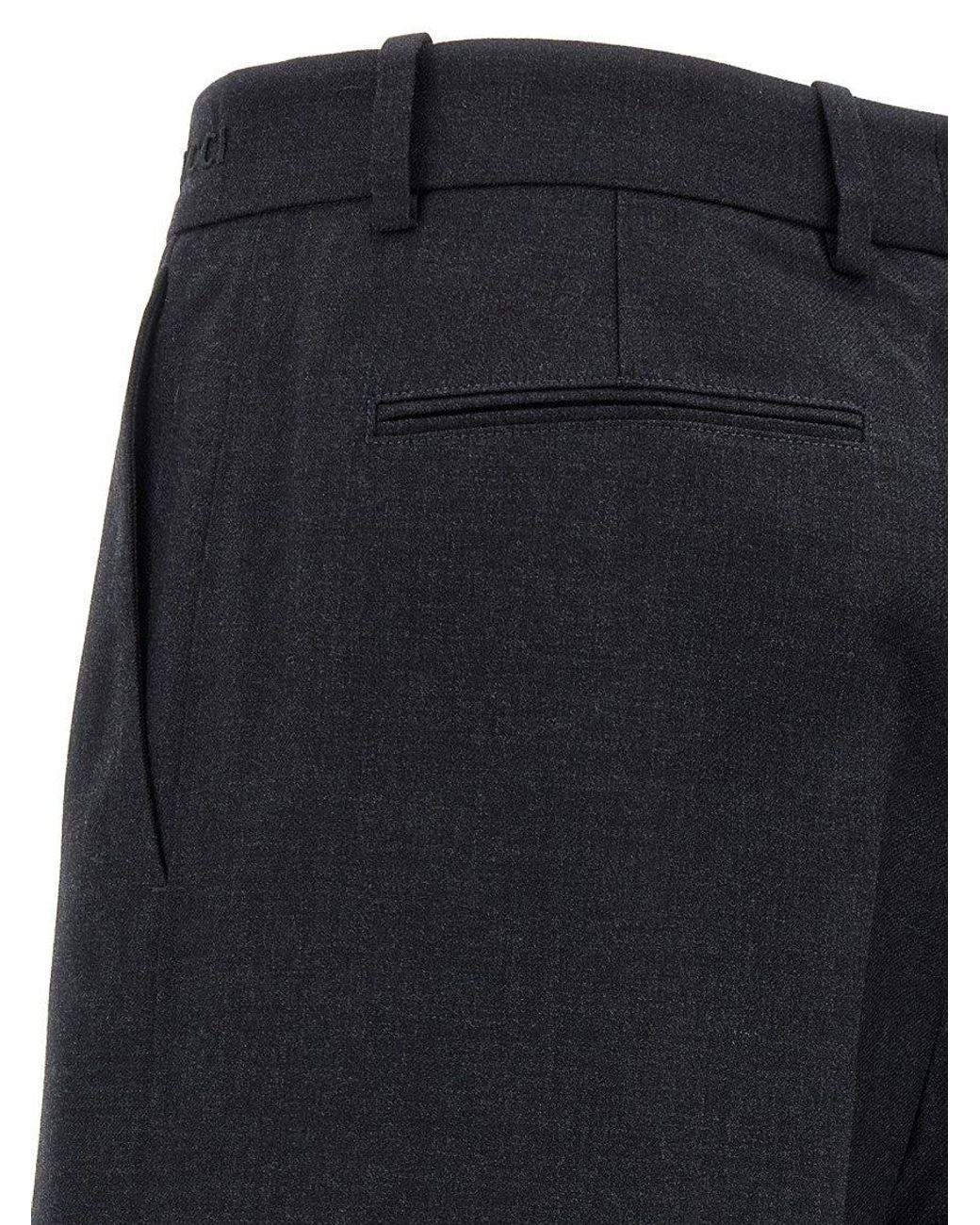 Gucci Blue Dark Wide Leg Trouser