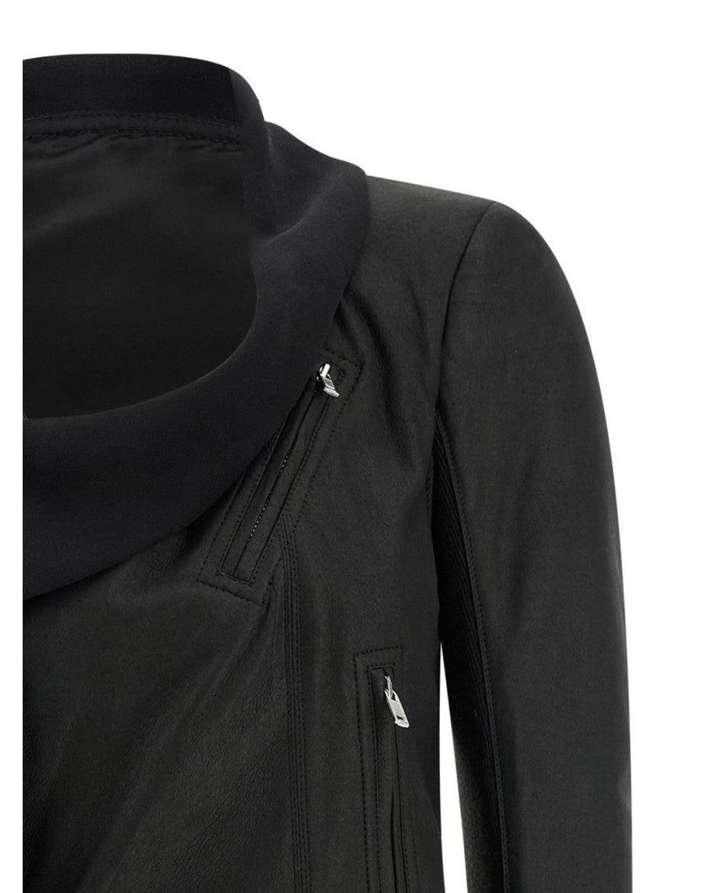 Rick Owens Black Shawl Lapel Jacket