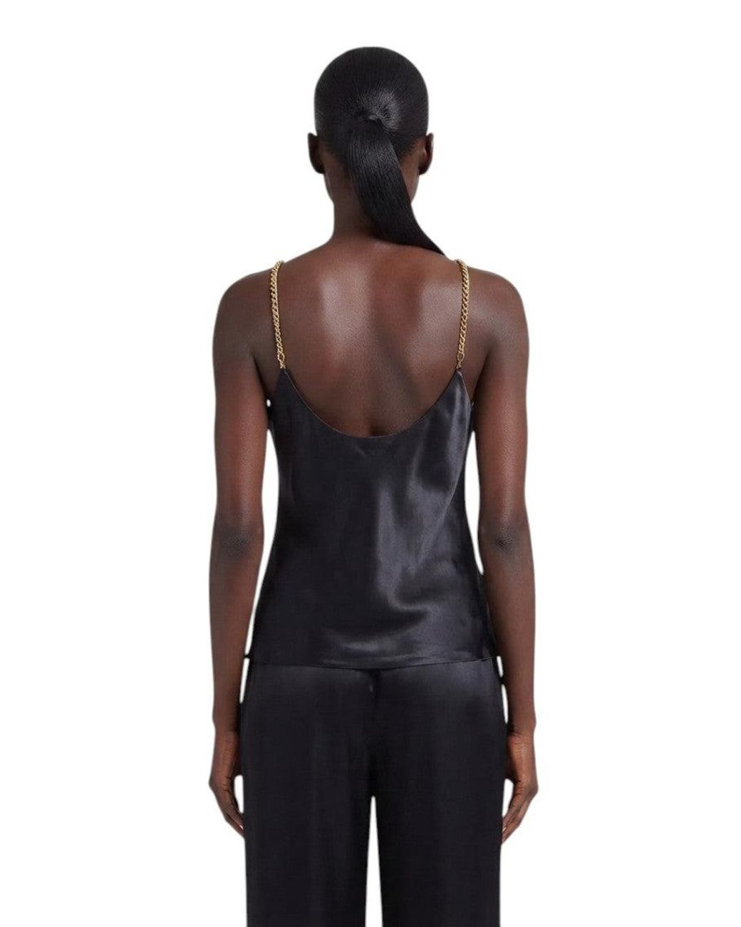 Ferragamo Black Halter Neck Top