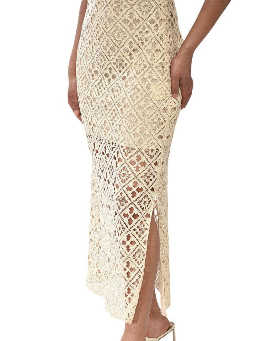 Off-White c/o Virgil Abloh Metallic Round Neck Maxi Dress
