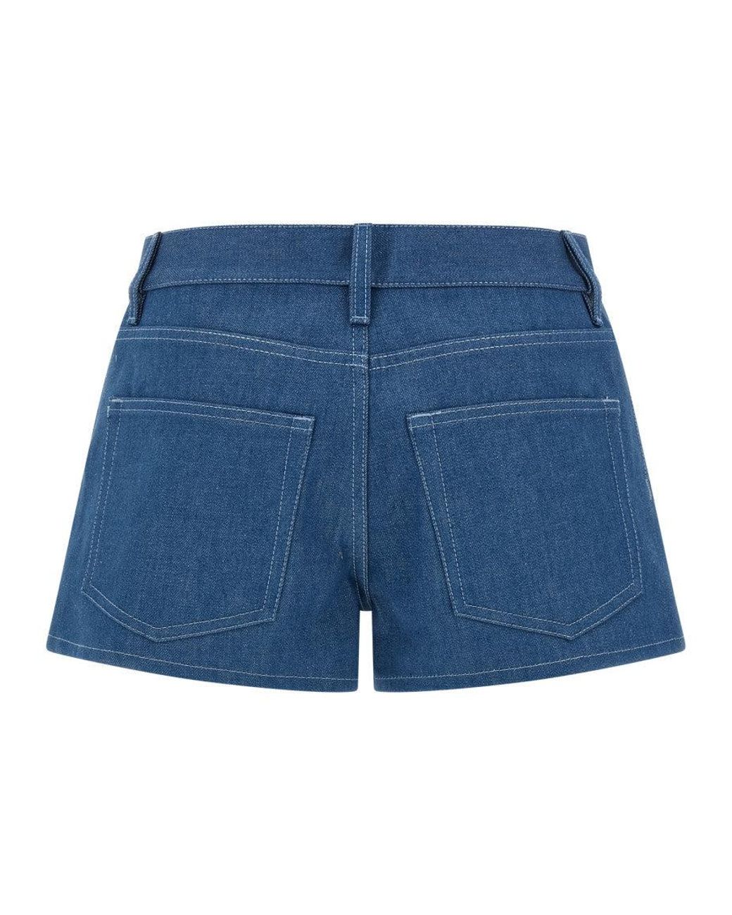 Gucci Blue Cotton Bermuda Shorts