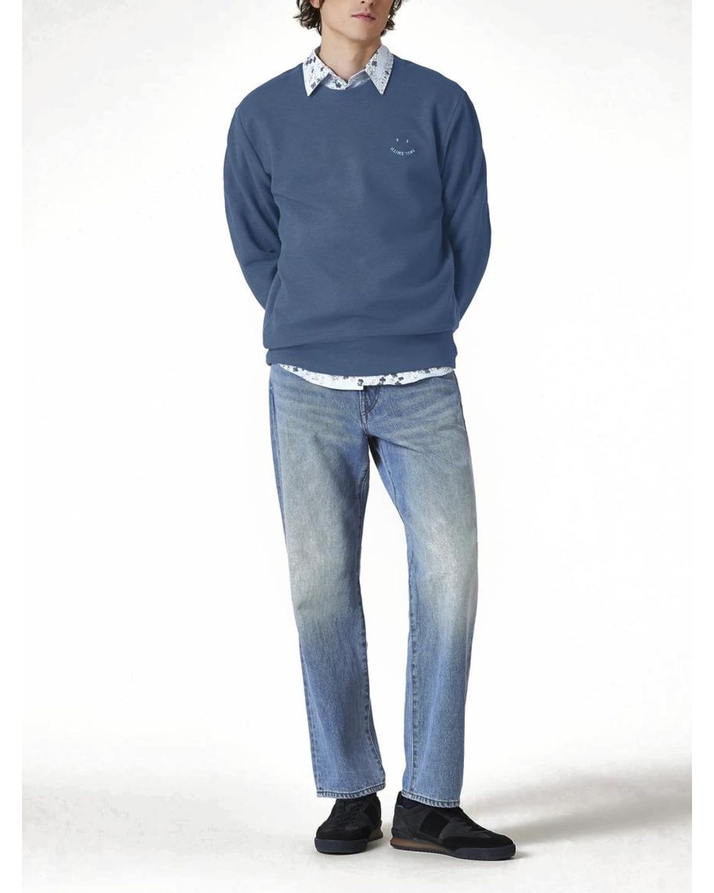 Paul Smith Blue Flower Regular Fit Shirt for men