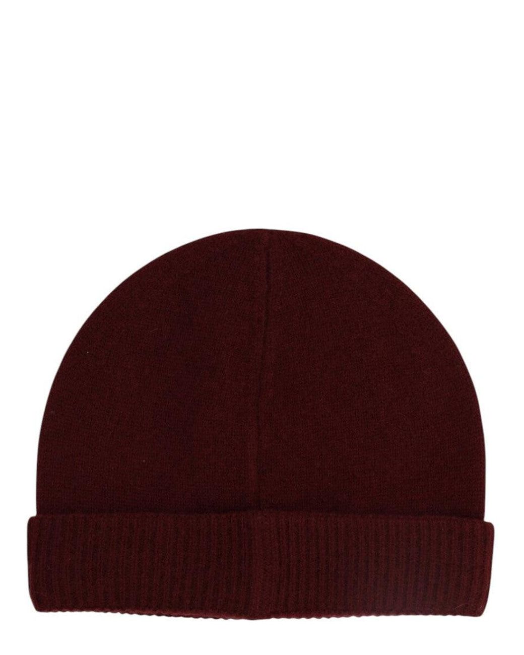 Emporio Armani Red Burgundy Beanie Cap for men