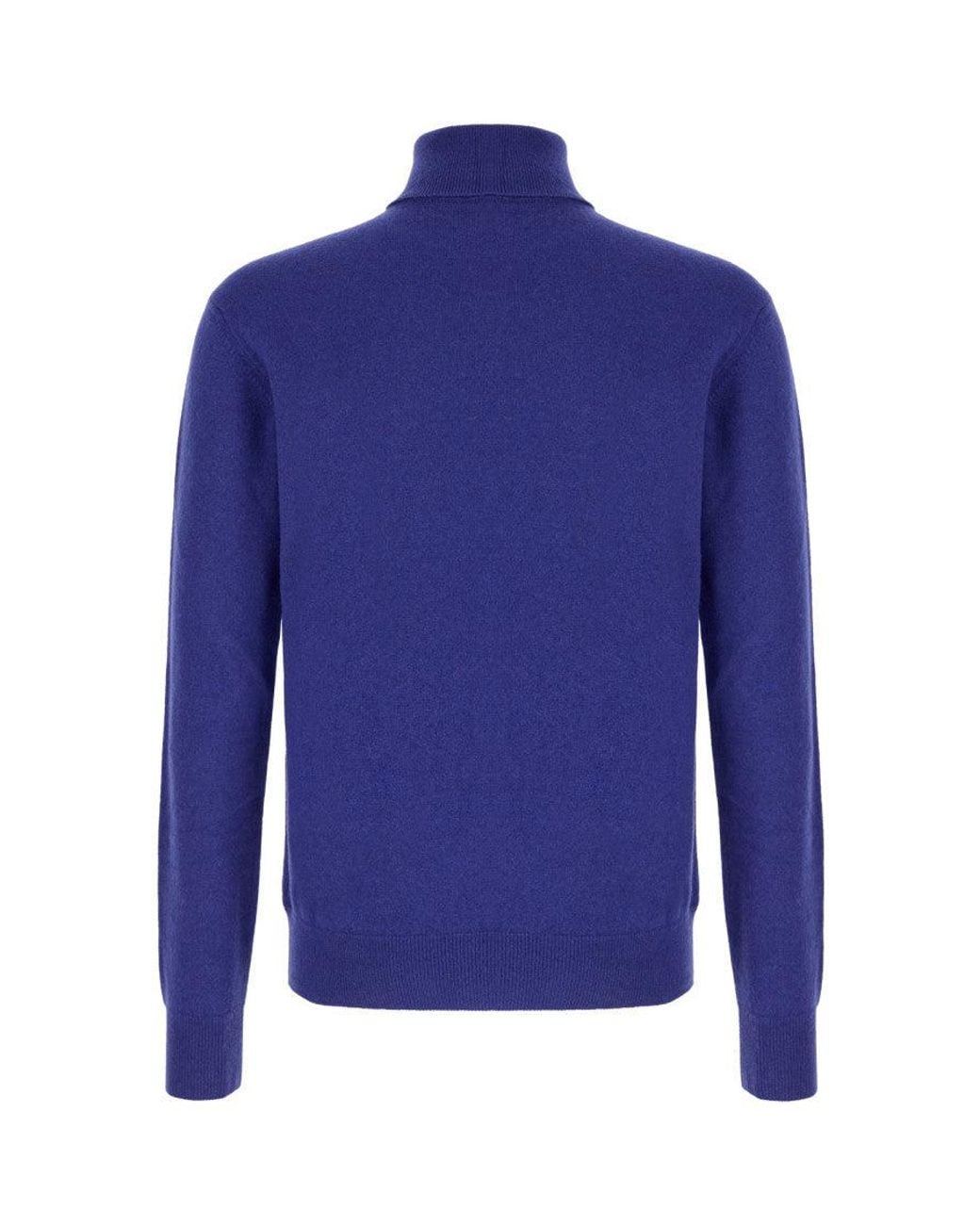 Saint Laurent Blue Turtle Neck Sweater for men