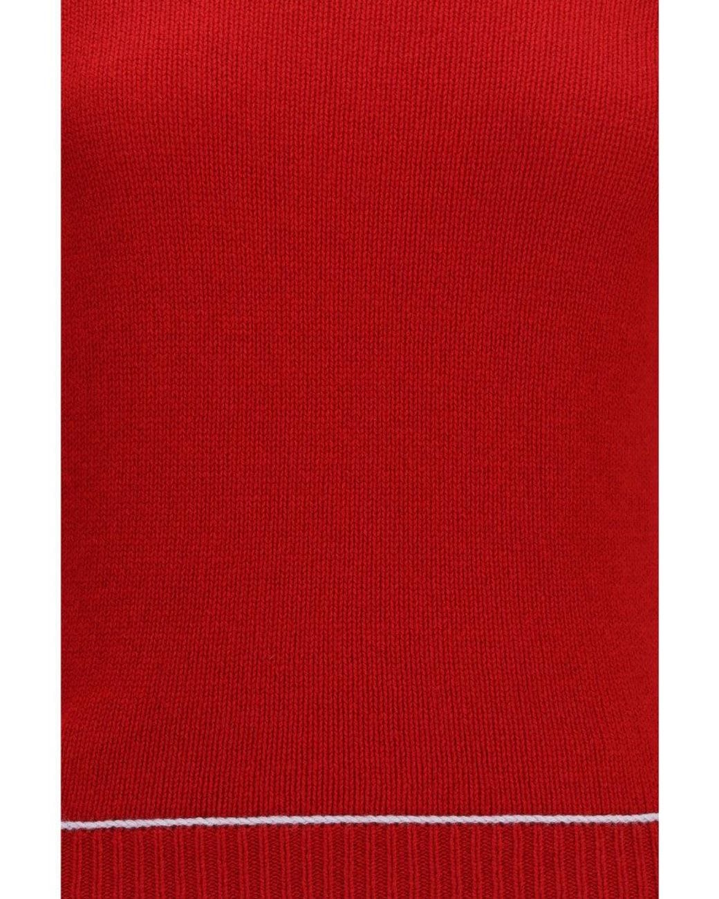 Fabiana Filippi Red Crew Neck Sweater