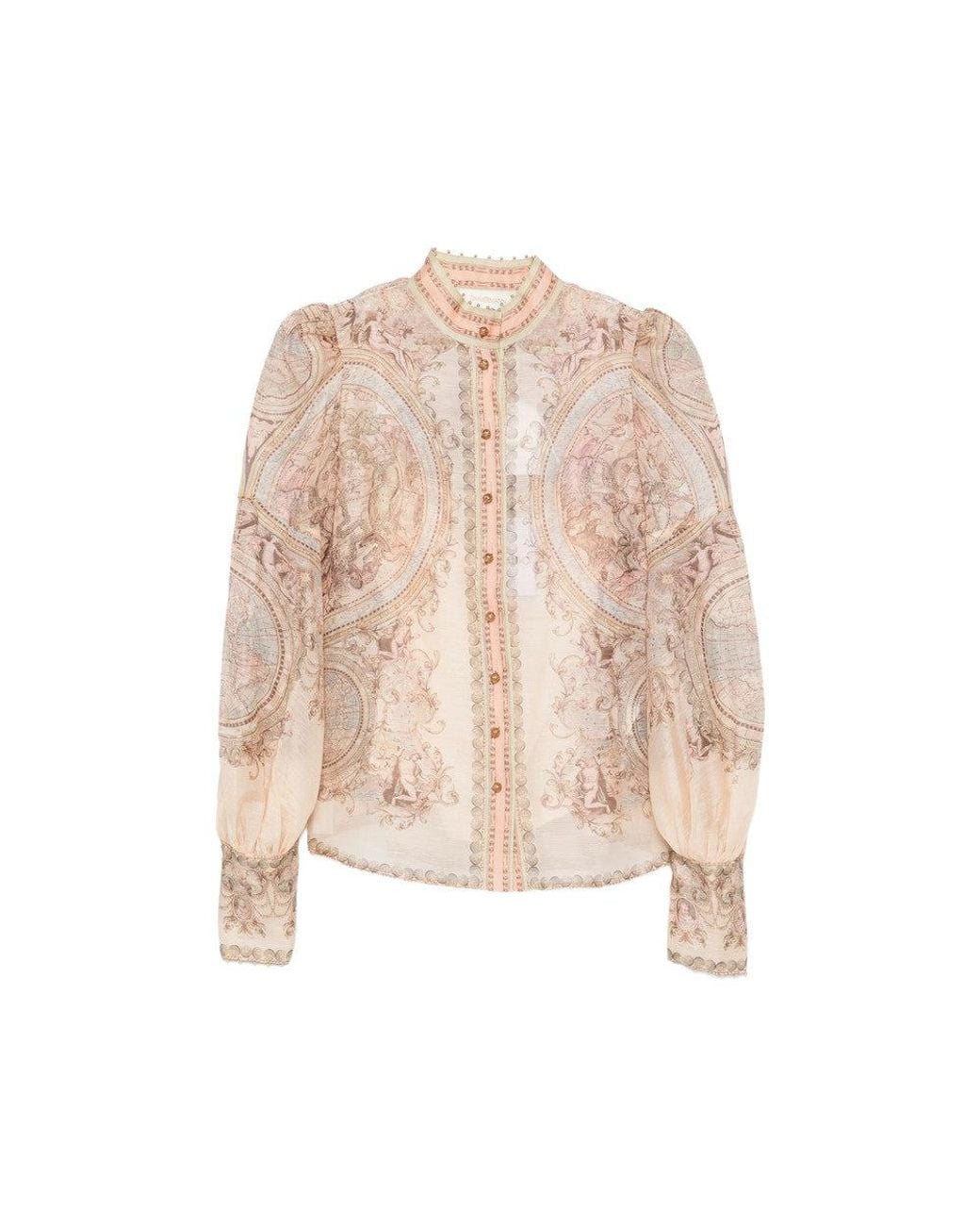 Zimmermann Natural Printed Top