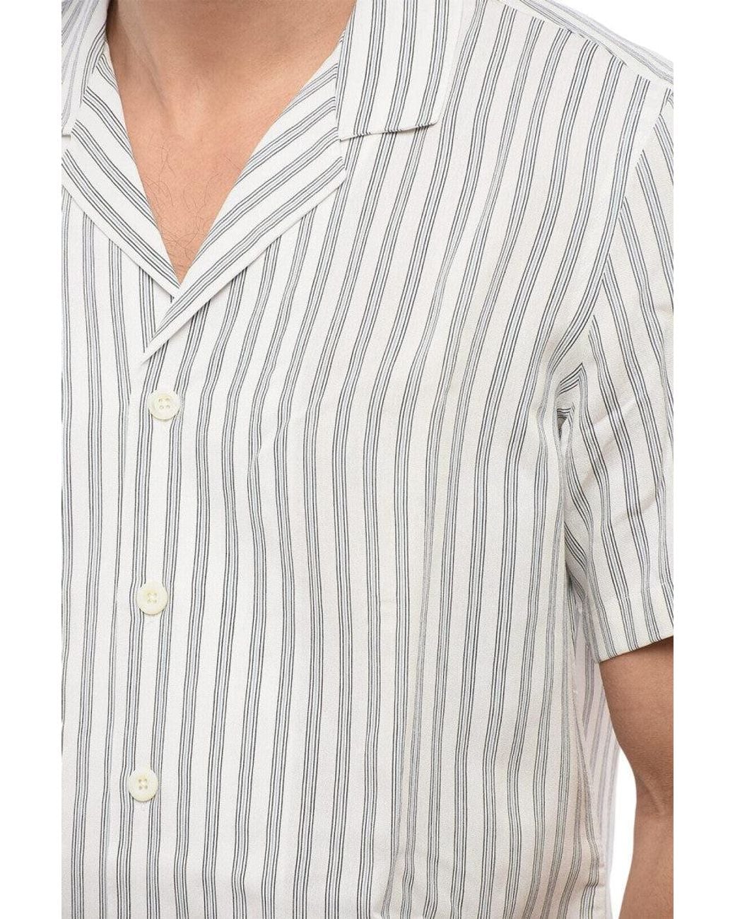 PT Torino White Regular Stripes Shirt for men