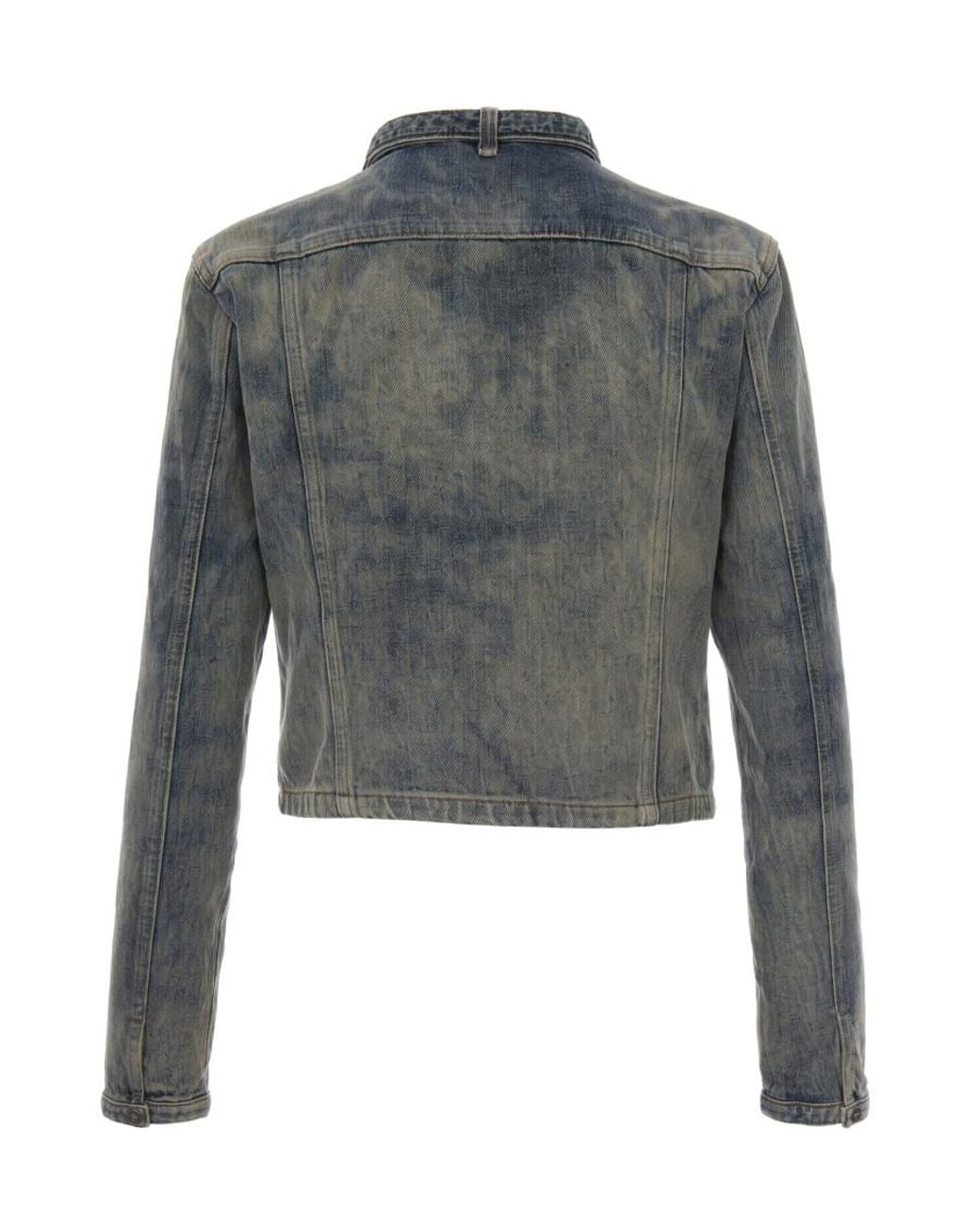 DIESEL Gray Mandarin Collar Jacket