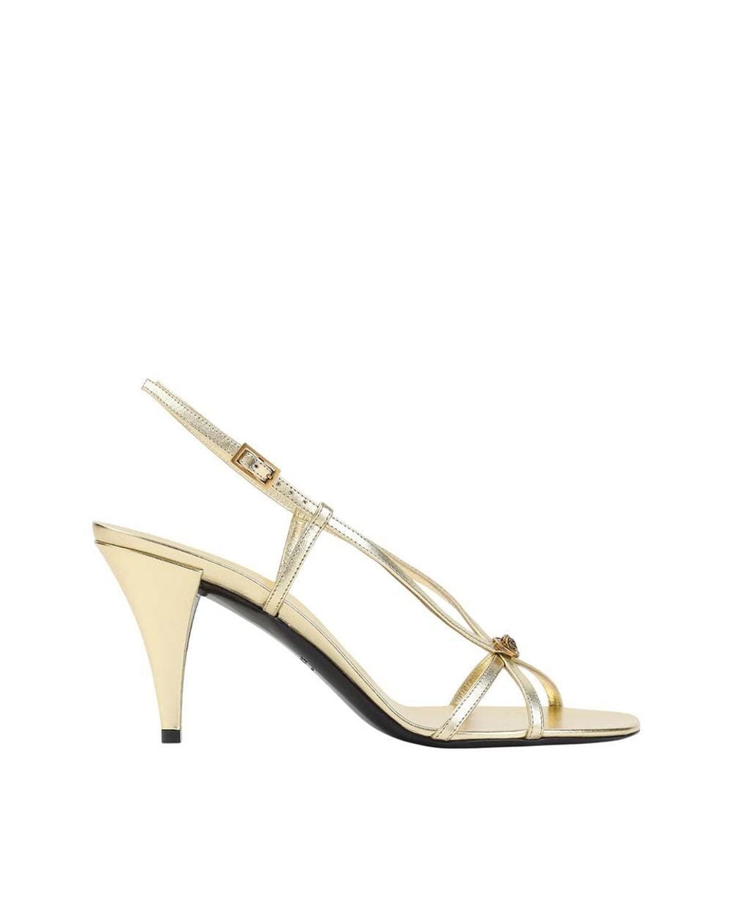 Versace Metallic Slingback Heels