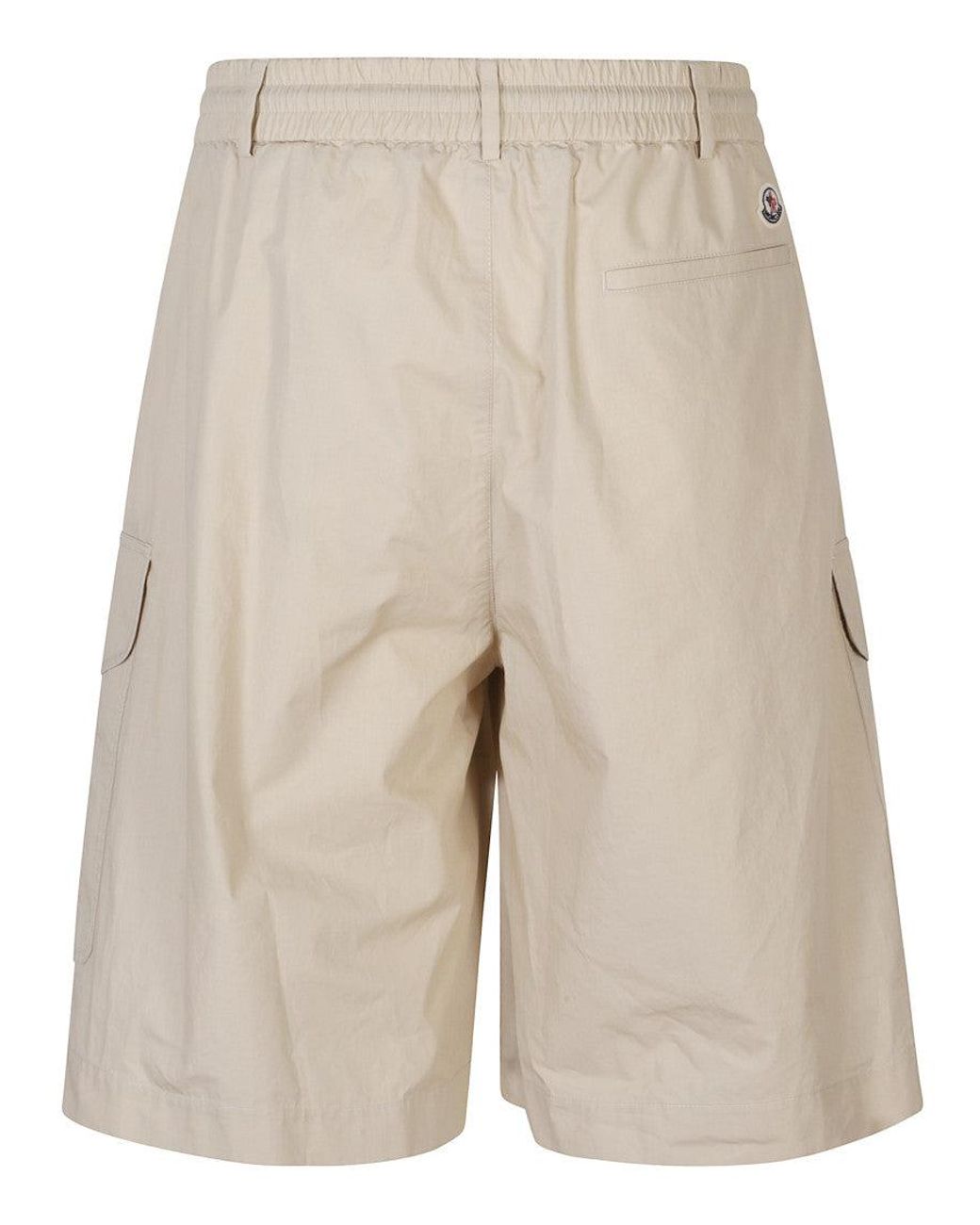 Moncler Natural Bermuda Shorts With Drawstring for men