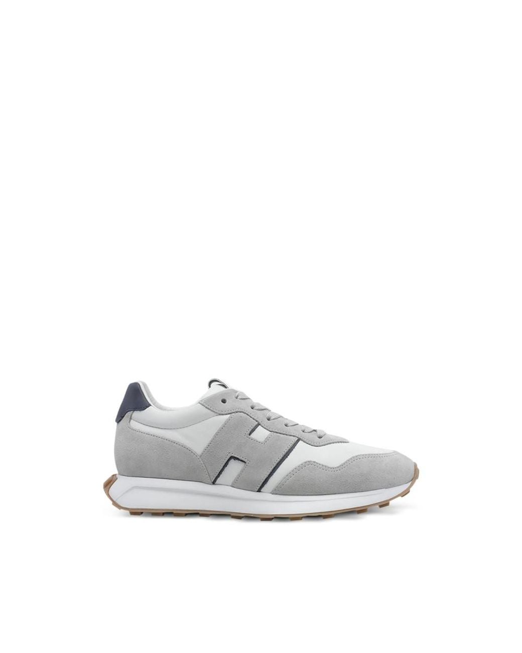 Hogan White Color Block Sneakers for men