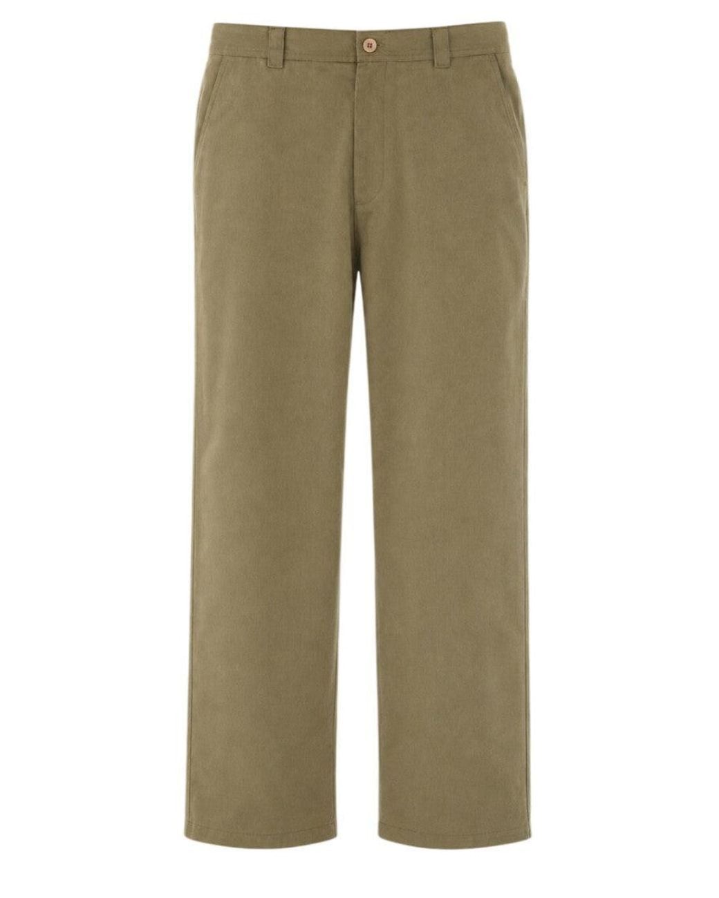 A.P.C. Green Khaki Straight Chino Pants for men