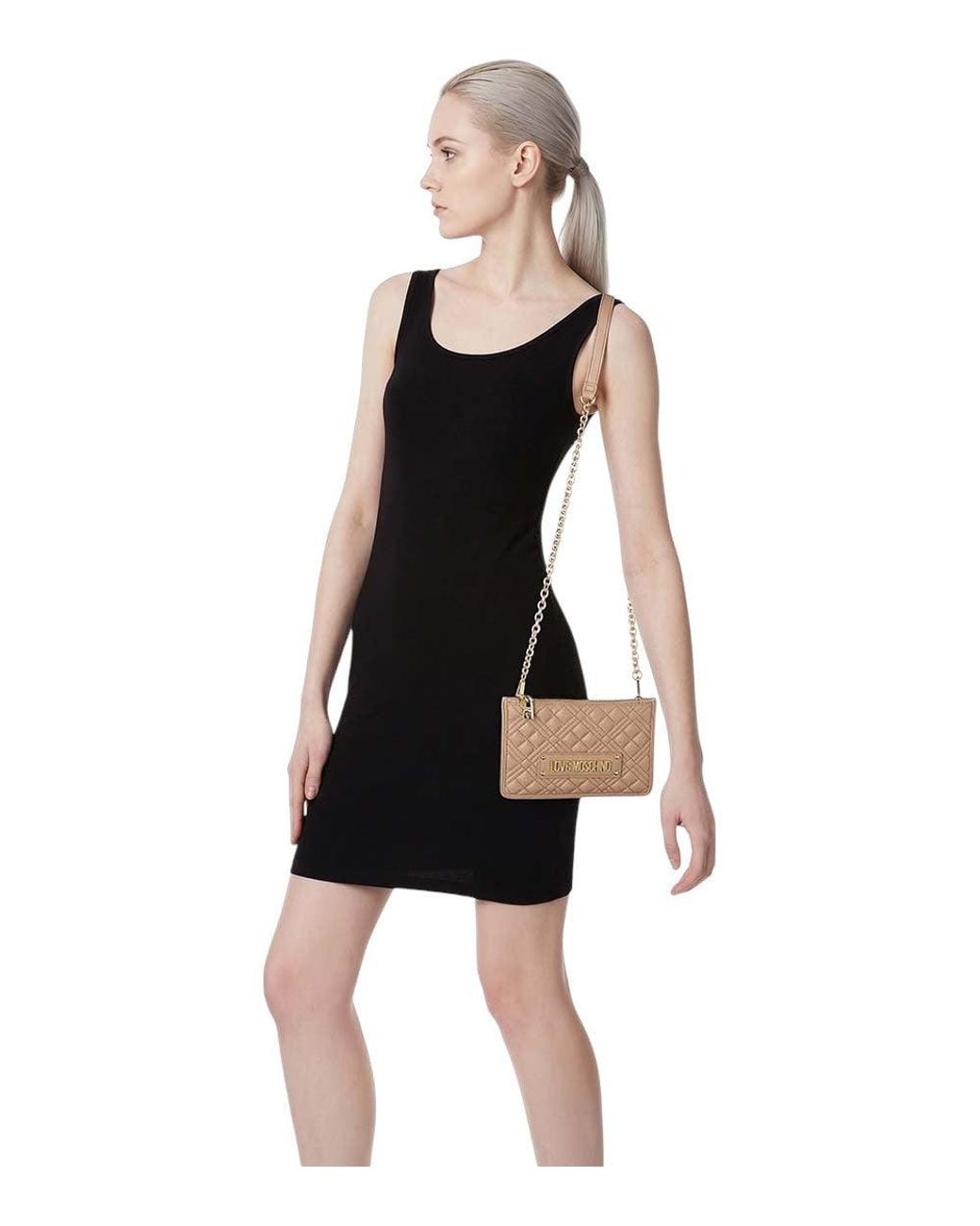 Love Moschino Natural Logo Small Crossbody Bag