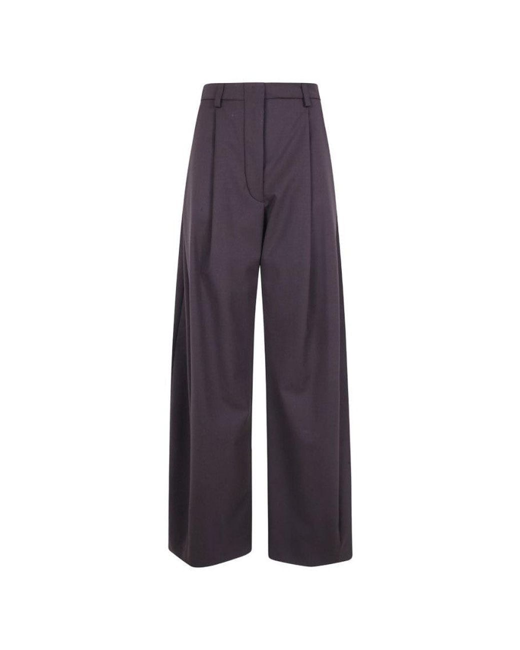 THE LATEST Purple Straight Flat Front Pants