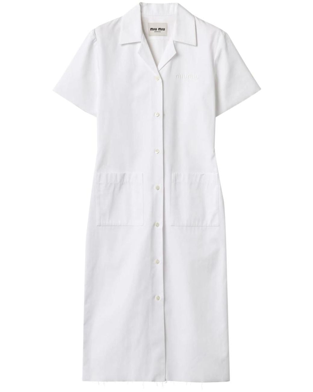 Miu Miu White Poplin Dress