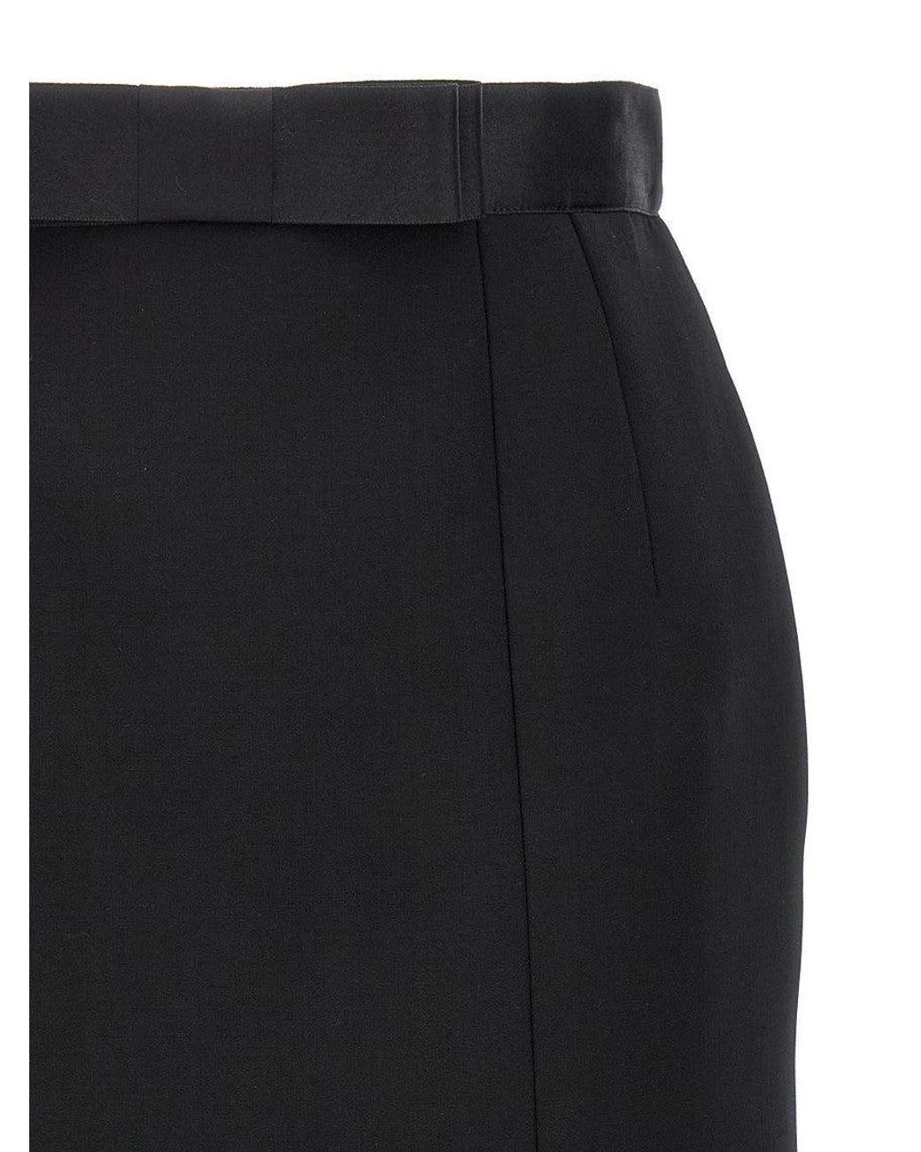 Dolce & Gabbana Black Wool Pencil Skirt