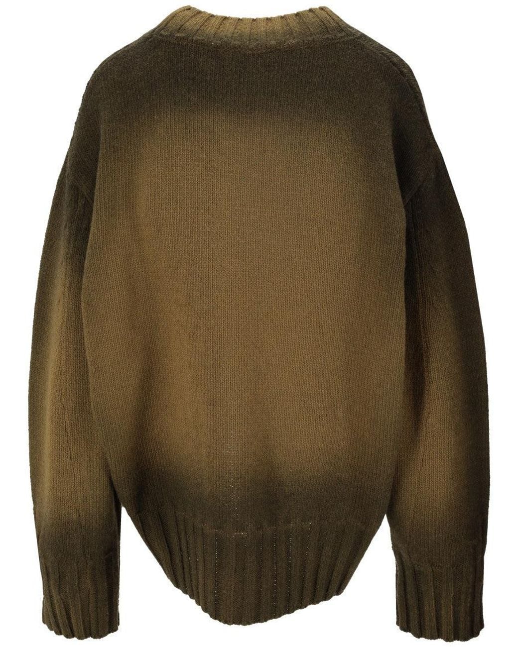 The Attico Green Crew Neck Sweatshirt