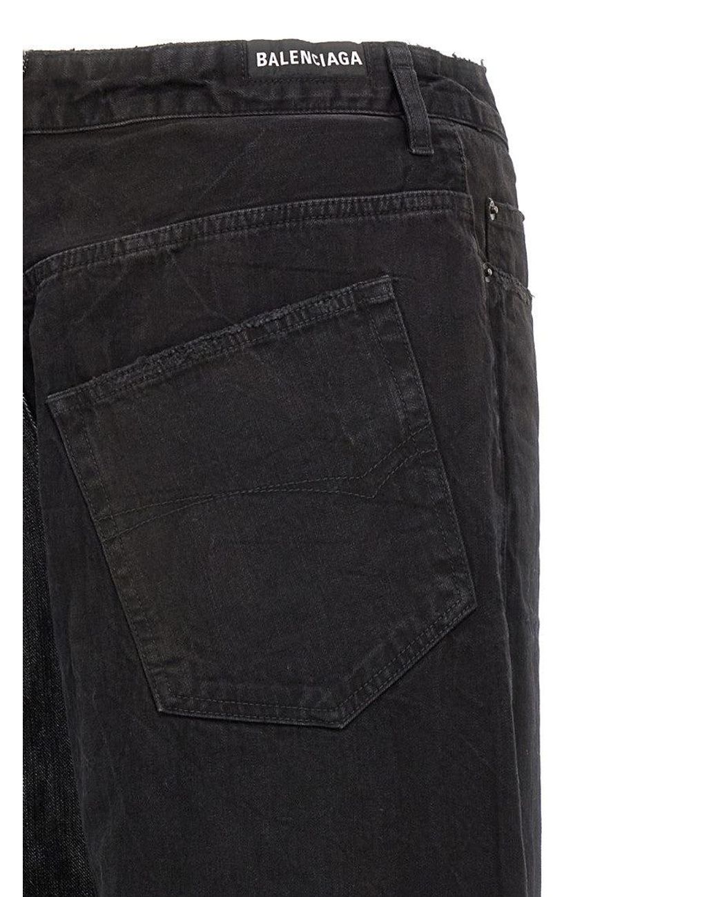 Balenciaga Black Fifty Fifty Jeans