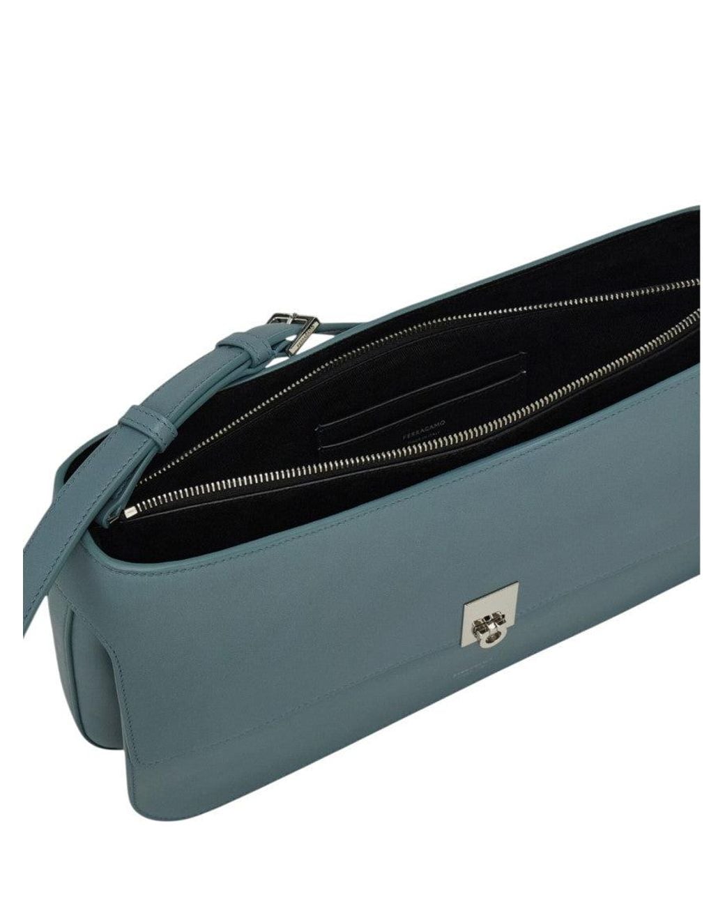Ferragamo Blue Cara Small Shoulder Bag